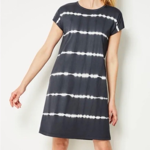 J. Crew Dresses & Skirts - J. Crew Women’s Size XL Blue and White Tie-Dye Stripe Shirt Dress Summer Boho